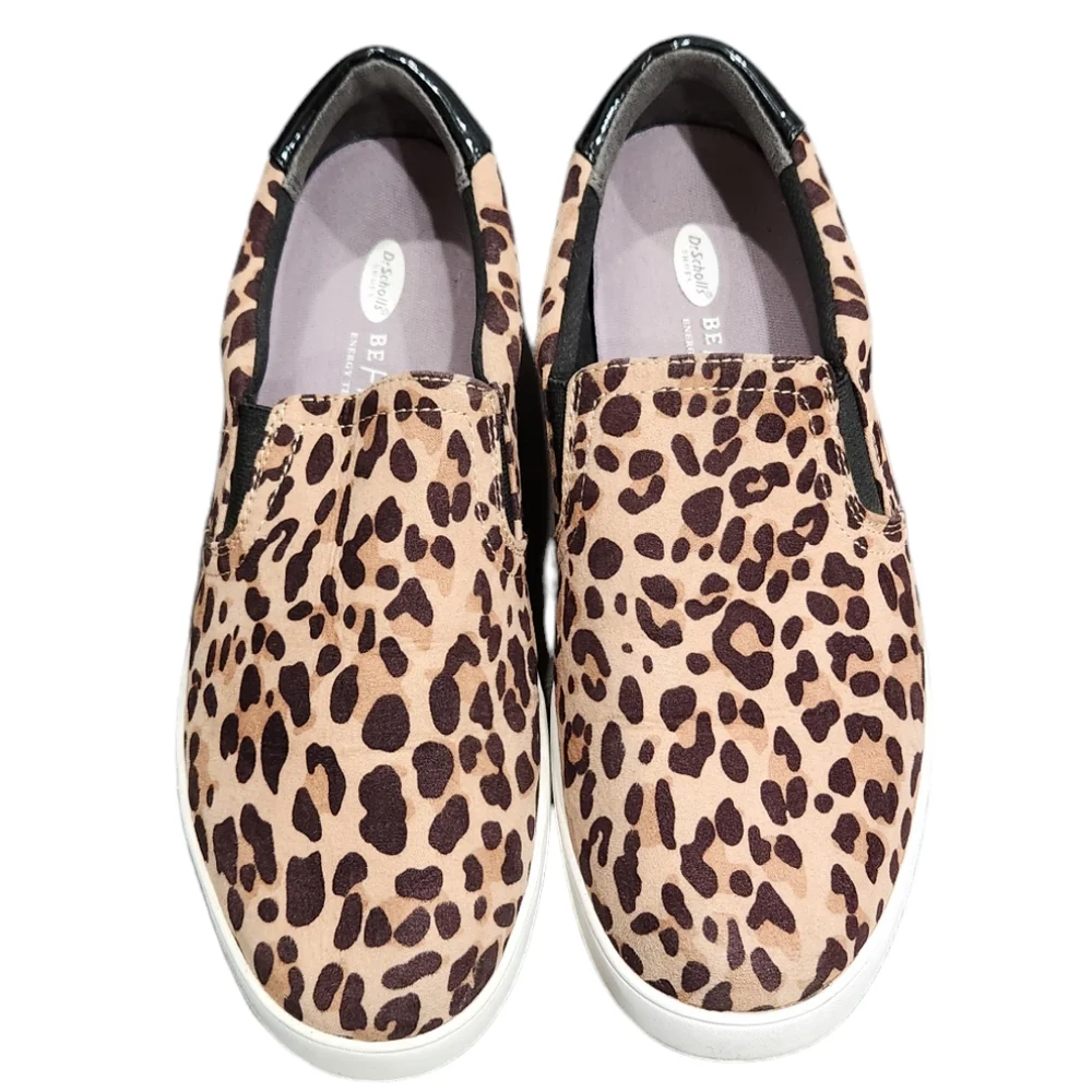 Dr Scholls Be Free Wander Up Animal Print Slip On Sneakers Loafer 8.5